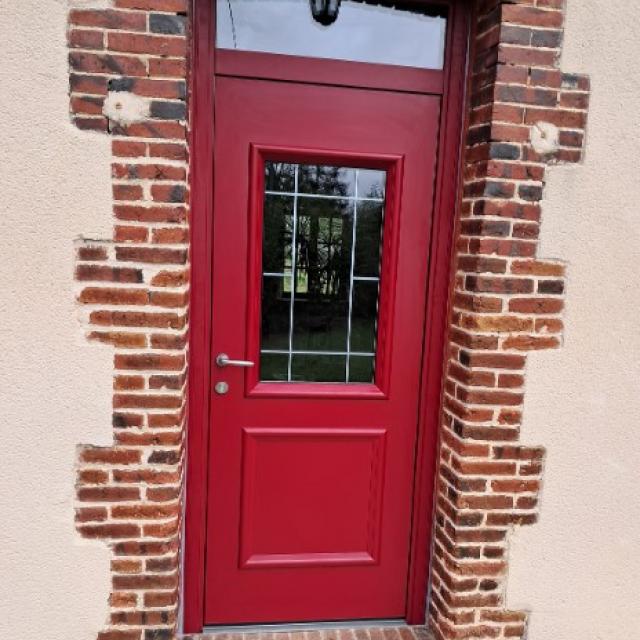 Remplacement d'une porte d'entrée en Aluminium à MORVILLIERS (28340)